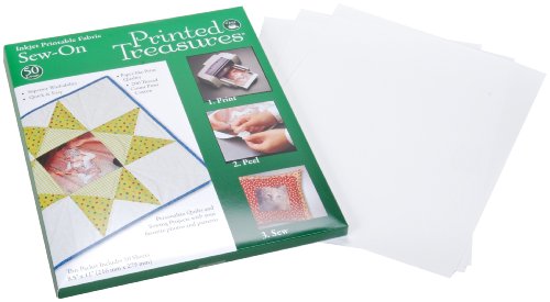 Dritz Published Treasures Inkjet Printable Material, Sew Inside, 50 Sheets photo regarding Printable Fabric Sheets identified as Dritz Posted Treasures Inkjet Printable Material, Sew Within just, 50 Sheets