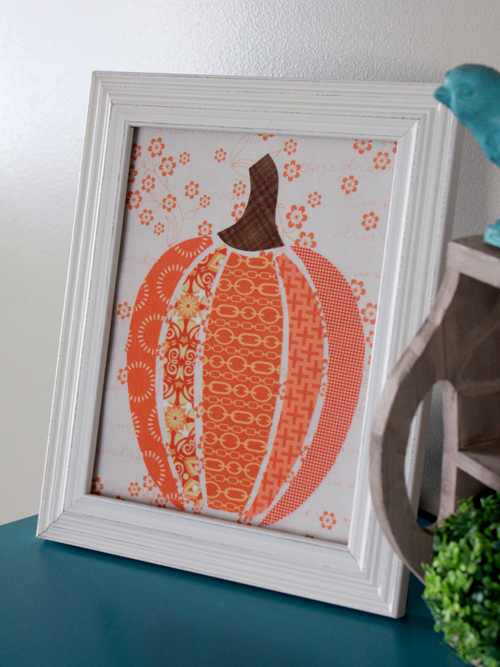 scrappy pumpkin table runner