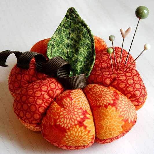 pumpkin pincushion