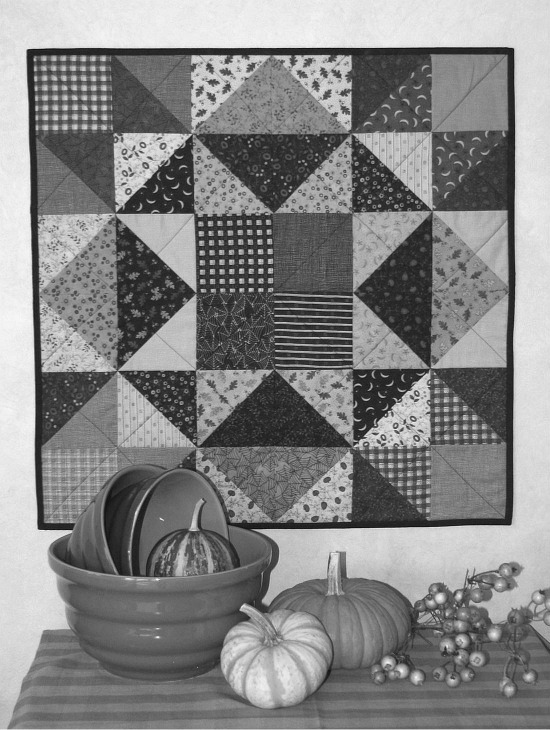 grayscale autumn wall hanging