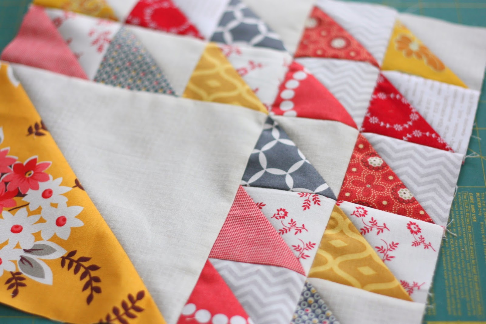 easy half-square triangle quilt block square-up