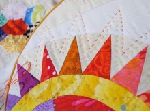 hand quilting with perle cotton