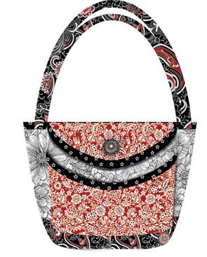 Black, White & Currant Tote