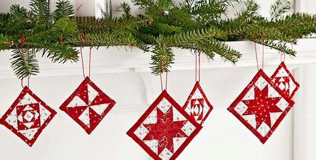 Mini Quilt Christmas Ornaments