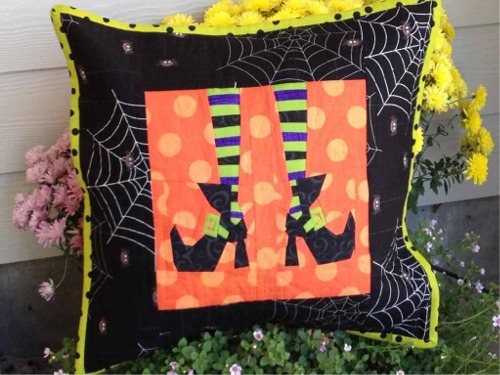 Witchy Toes throw pillow