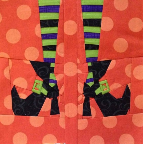 Witchy Toes Quilt Block