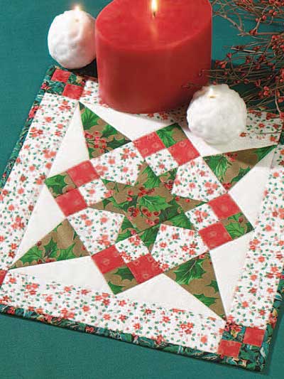 Four Patch Christmas Star Quilt Pattern