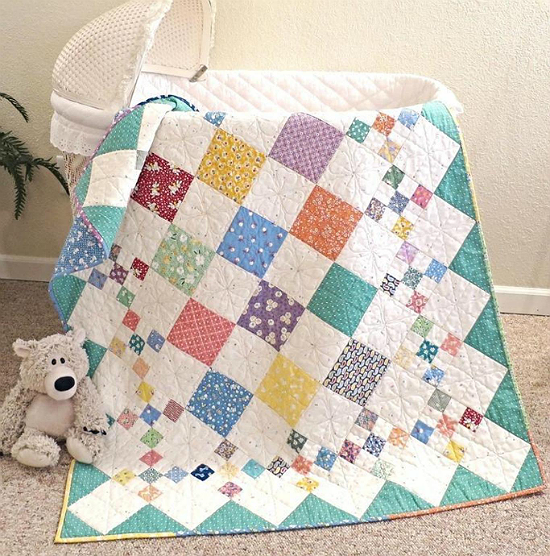 Diamond Patch Quilt Pattern Comes in 3 Sizes Quilting Digest