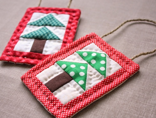Patchwork Tree Ornaments