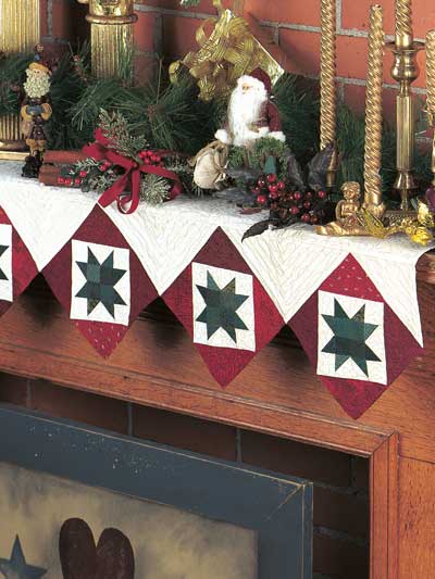 Fireside Stars Mantel Quilt