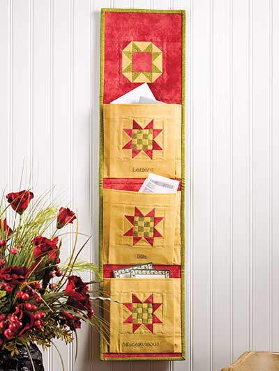 Star Organizer Quilted Wall Hanging