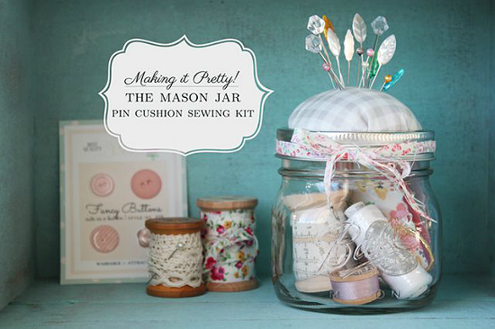 Mason Jar Pincushion - Smart Needle