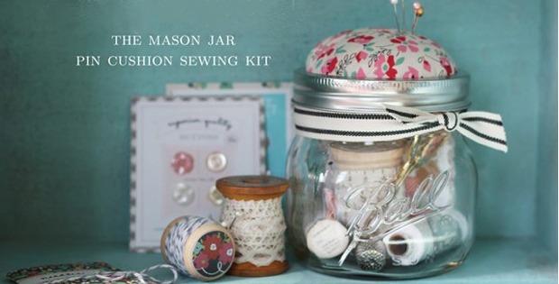 How to Make Pin Cushions with Mason Jars