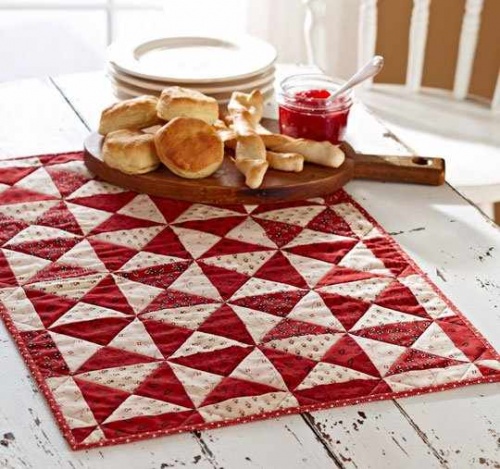 Red and White Table Topper