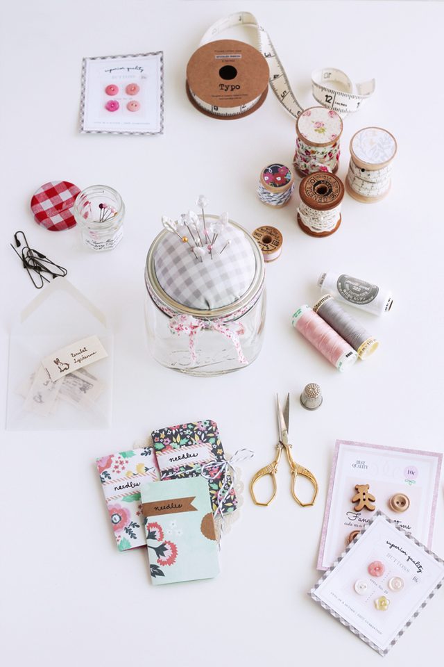 Mason Jar Pincushion Sewing Kit