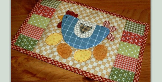 Spring Chicken Mug Rug Pattern