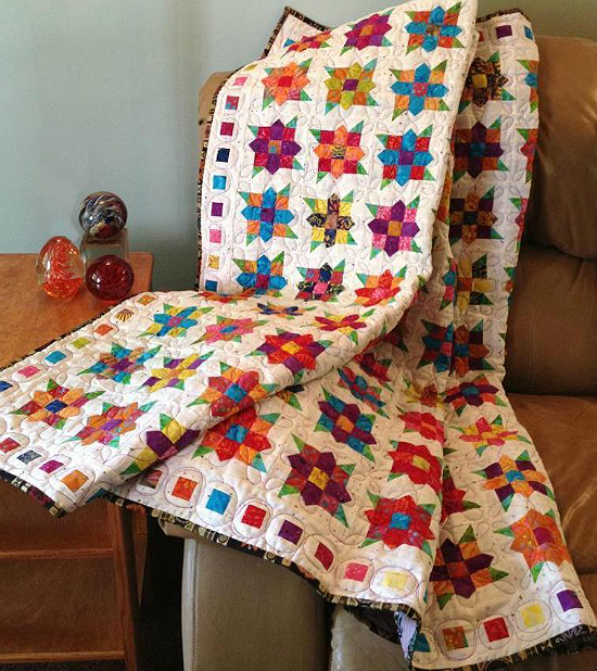 This Beautiful Flower Quilt is Made from Scraps Quilting Digest