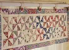 Pinwheels Valance Pattern, with Matching Quilt, Shams and Bedskirt