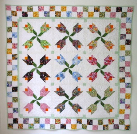 Scrappy Tulips Quilt