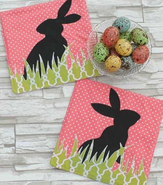 Bunny Silhouette Pot Holders