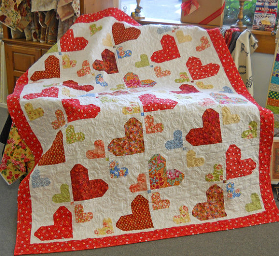 Random Hearts Make A Charming Quilt Quilting Digest