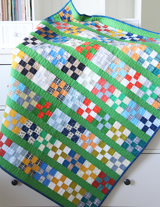 Give a 9Patch Quilt a New Look with Colorful Sashing Quilting Digest