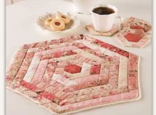 Hexie Table Mat and Coasters