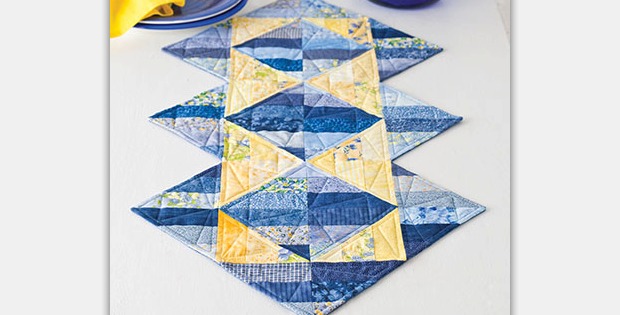 Triangle Illusions Table Runner Pattern