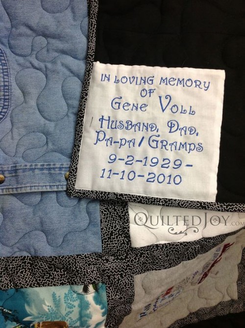 Memory Quilt Label