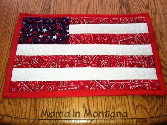 Quilt-As-You-Go Flag from Bandanas