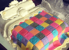 Bed with Quilt Cake