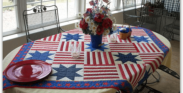 Easy Patriotic Table Quilt