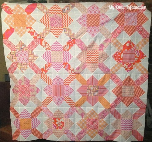 Grapefruit Fizz Quilt Top