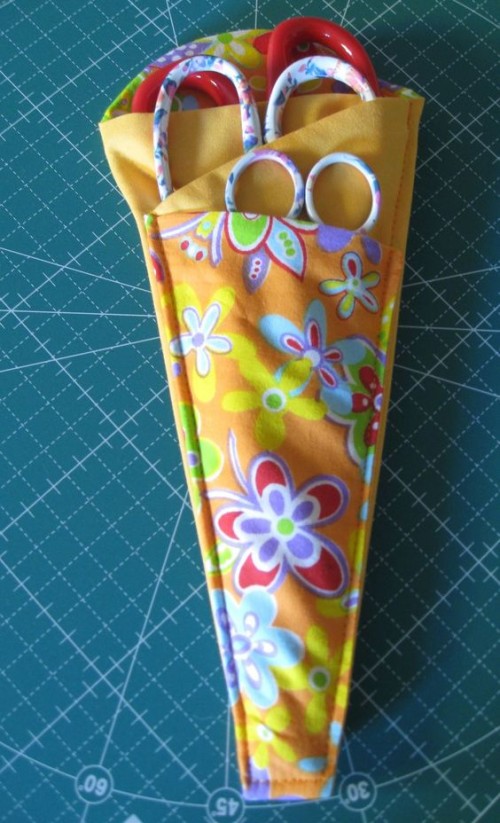 Folded Fabric Scissors Holder