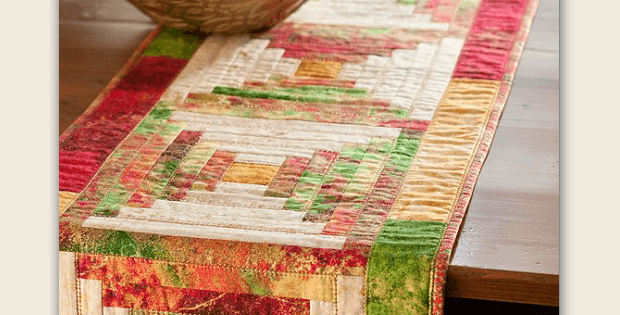 Christmas Cabin Table Runner