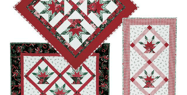 Poinsettia Basket Quilts