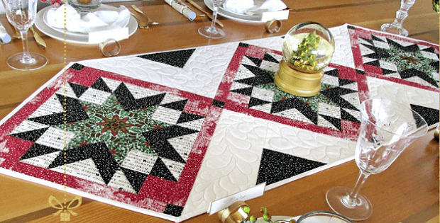 Downton Abbey Christmas Star Table Runner