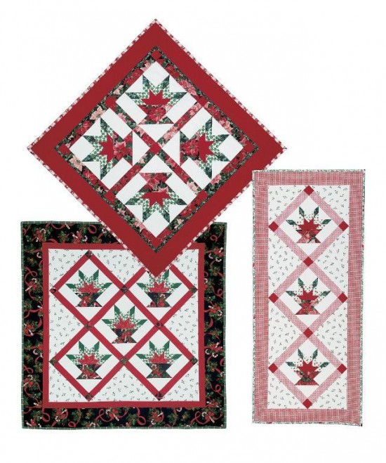  Poinsettia Basket Quilts