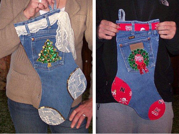 Denim Christmas Stockings Tutorial