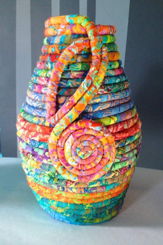 Fabric Coiled Pot