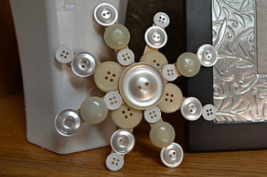 Button Snowflake Ornament