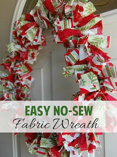 No-Sew Fabric Wreath