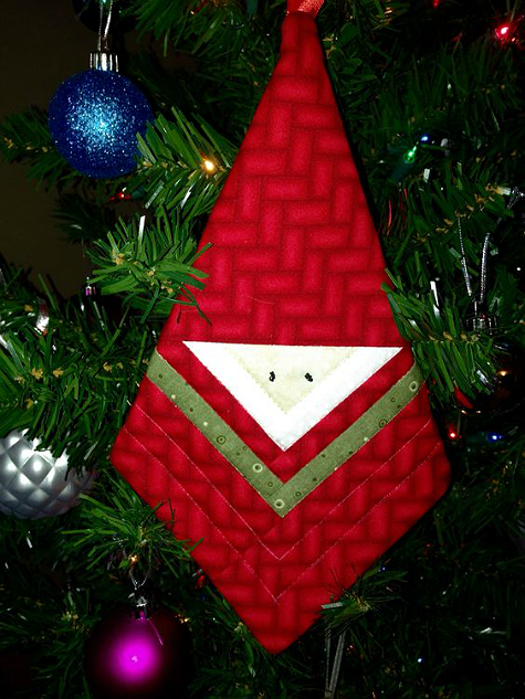 Download Santa Ornament Made From A Log Cabin Block Quilting Digest Yellowimages Mockups