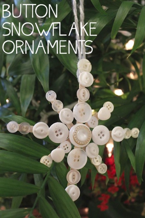 Button Snowflake Ornament