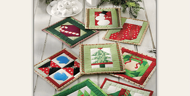 ChemKnits: Quilted Holiday Potholders