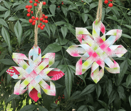 Fabric Woven Star Ornaments