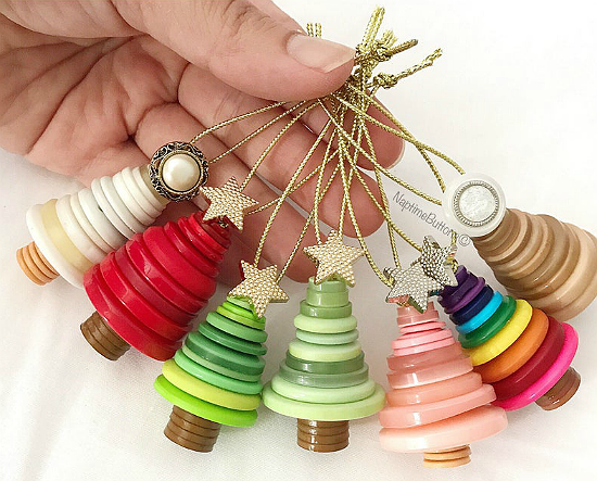 Button Tree Ornaments