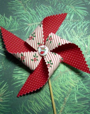 Fabric Pinwheel Ornament