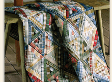 Modified Log Cabin Quilt in Plaids
