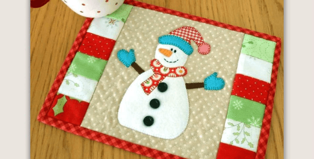 Snowman Mug Rug